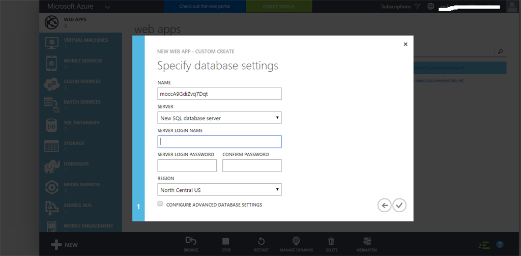specify data setting